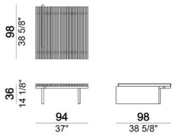 Dimensiones de la Mesa de Centro Talamone de Arketipo 1