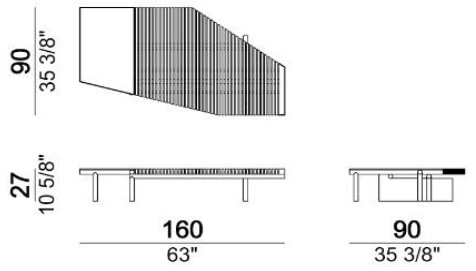 Dimensiones de la Mesa de Centro Talamone de Arketipo 3