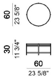 Dimensiones de la Mesa de Centro Ula Arketipo 1