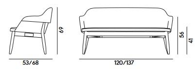 Dimensiones de la Silla Spy de Billiani