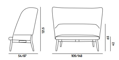 Dimensiones de la Silla Spy de Billiani