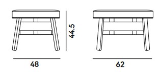 Dimensiones Pouf Croissant Billiani