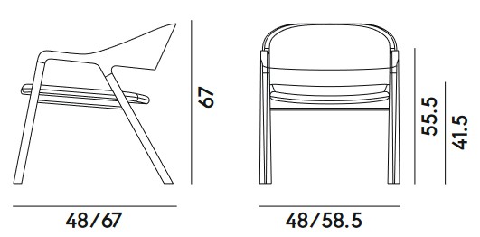 Medidas de la Poltrona Layer Billiani