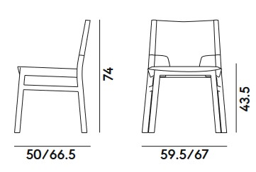 Medidas de la silla Marimba Billiani