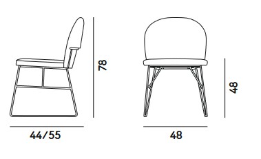 Dimensiones de la silla Spy Billiani
