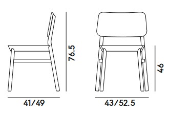 Medidas de la silla de bar Drum Billiani