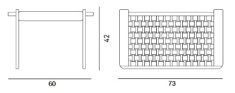 Dimensiones de la Mesa de Centro Raquette Billiani