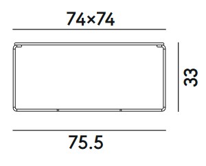 Dimensiones de la mesa auxiliar Marcel Billiani