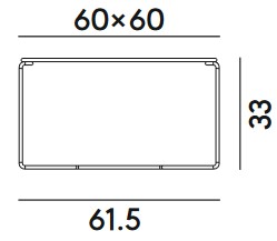Dimensiones de la mesa auxiliar Marcel Billiani