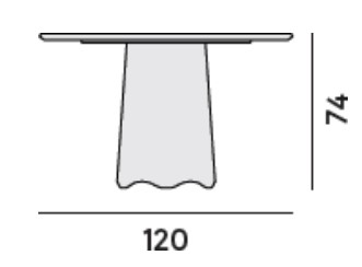 Dimensiones de la Mesa Corolla Billiani