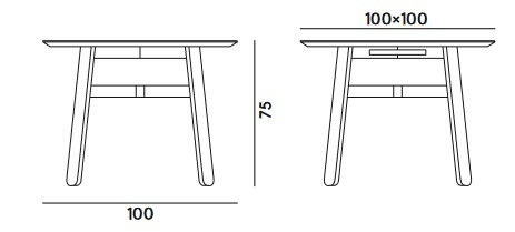 Pouf Croissant Billiani dimensiones