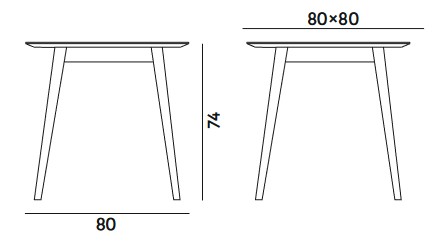 Dimensiones de la mesa Doll Billiani