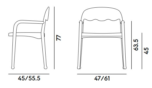 Medidas del sillón Frisée Billiani