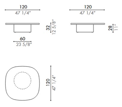 Mesita de centro Homan Désirée dimensiones 2