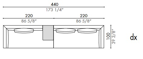 Dimensiones del Sofá Modular Sheridan Désirée