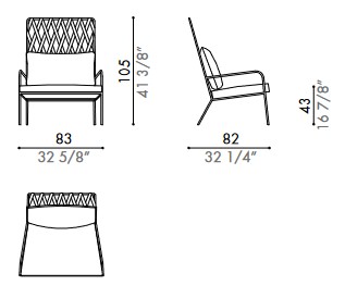 Dimensiones del Sillón Alix Désirée width=