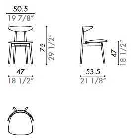 Dimensiones de la Silla Tè Désirée
