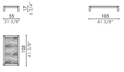 Dimensiones de la Mesa de Centro Haneda Désirée width=