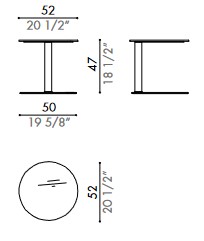 Dimensiones de la Mesa de Café Kara Désirée width=
