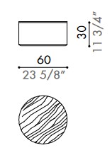 Dimensiones de la Mesa de Centro Stum Désirée
