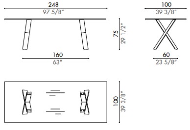 Dimensiones de la Mesa Ciàcola Désirée