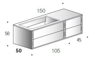 Mueble Baño Ade 002 Edoné MEDIDAS