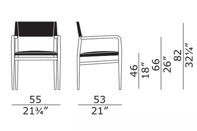 Sedia-Ledermann-Light-Pellizzoni-con-braccioli-dimensioni