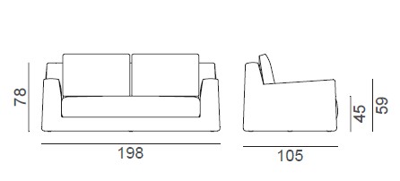 sofa-loll-gervasoni-dimensiones