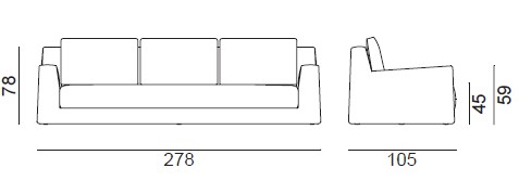 sofa-loll-gervasoni-dimensiones