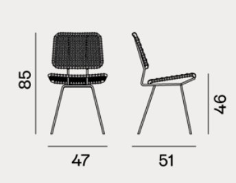 silla-brick-gervasoni-dimensiones