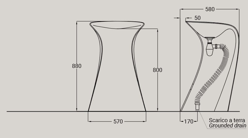 Dimensiones del Lavabo Miss Hidra Cerámica