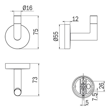 Dimensiones del perchero Forum Inda A3620A