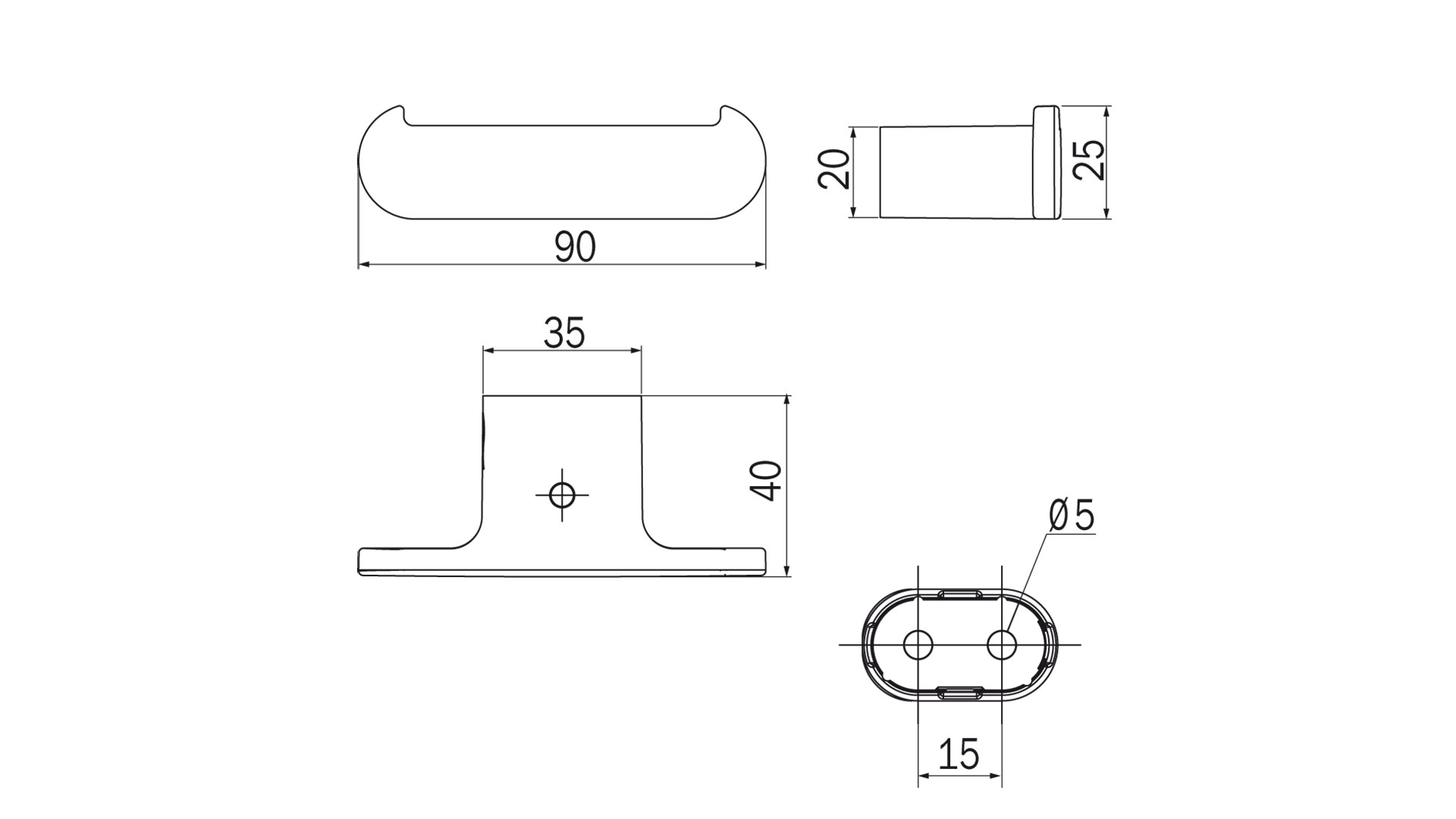 Appendiabiti Mito Inda A2020B dimensioni