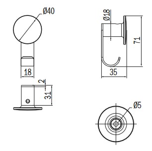 Appendiabiti One Inda AV120B dimensioni