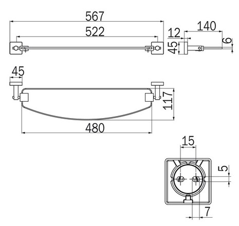 Dimensiones del Estante Forum Quadra Inda A30090