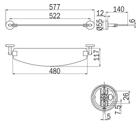 Dimensiones de la estantería Forum Inda A36090