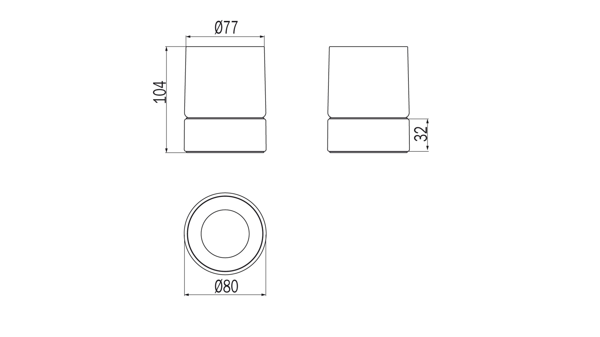 Dimensiones del Portavasos Mito Inda A20010