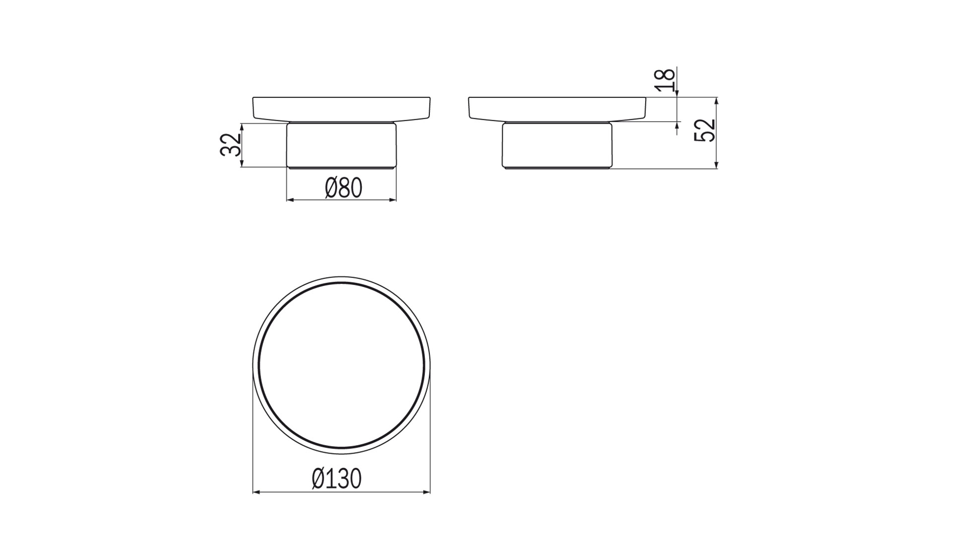 Dimensiones del Porta Jabón Mito Inda A20020