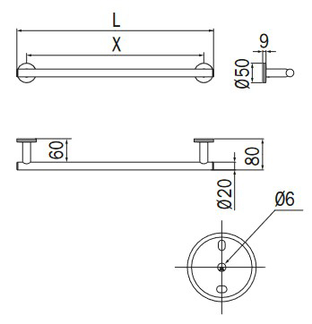 Dimensiones del portaservilletas Touch Inda A4618