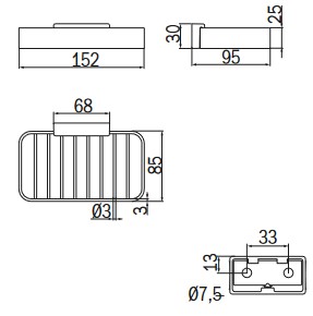 Portarotolo Lea Inda A1849A dimensioni