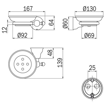 Dimensiones del Dispensador de Jabón Raffaella Inda A32110