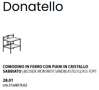 Dimensiones de la Mesa de Noche Donatello Ingenia Casa Bontempi