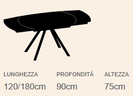 medidas mesa logan ingenia casa bontempi extensible