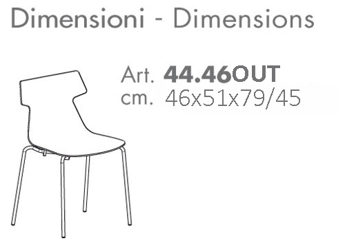 Silla Giulia Ingenia Casa outdoor medidas