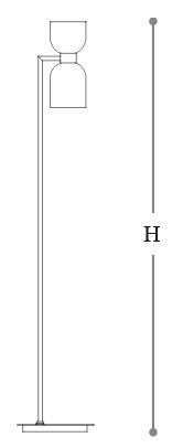 Dimensiones de la lámpara de pie Caterina Incanto Italamp