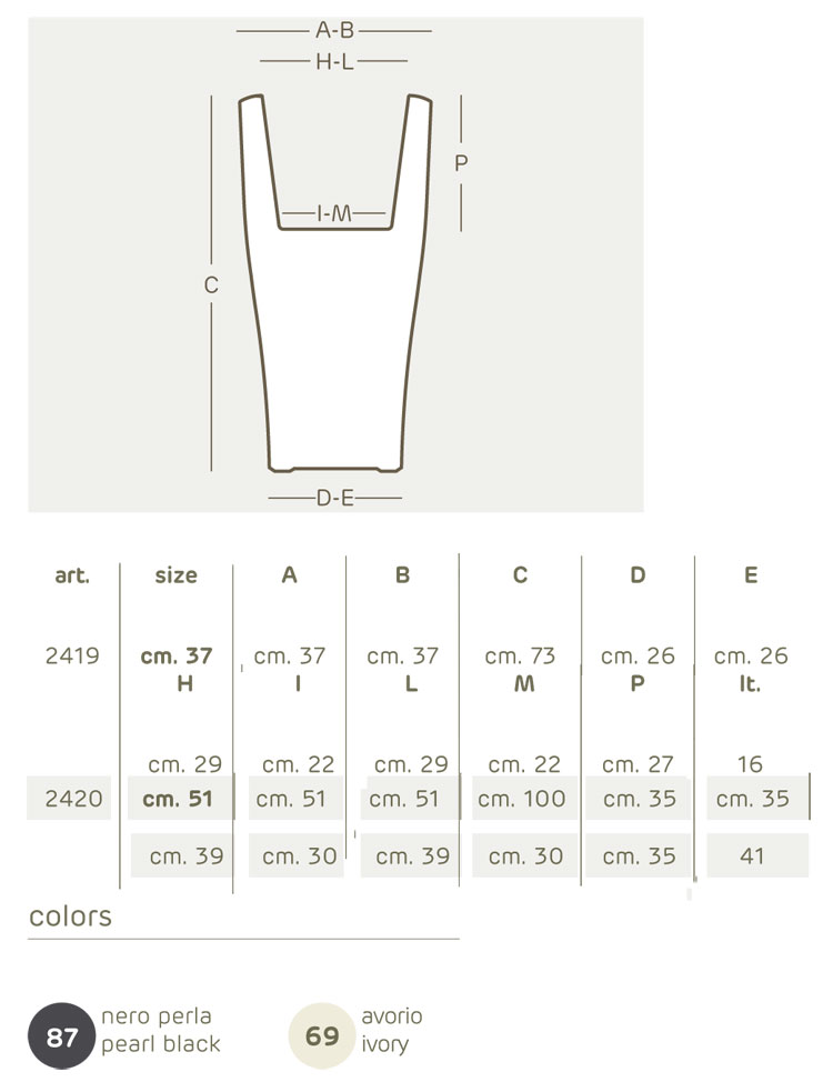 Vaso Quadrum Khilia dimensioni e misure
