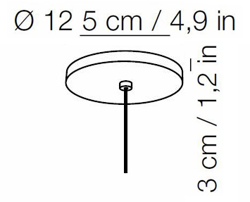 lámpara-de-suspension-minimal-KDLN Kundalini-medidas