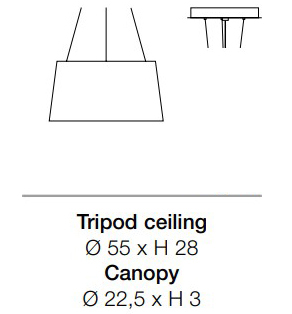 lámpara-de-SUSPENSION-Tripod-KDLN Kundalini-medidas