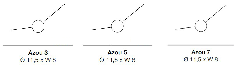 lámpara-de-pared-azou-KDLN Kundalini-medidas