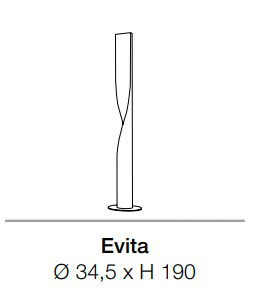 lámpara-de-pié-evita-KDLN Kundalini-medidas